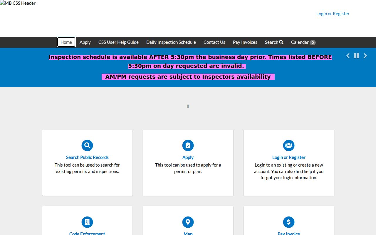 Manhattan Beach people search EnerGov permit portal