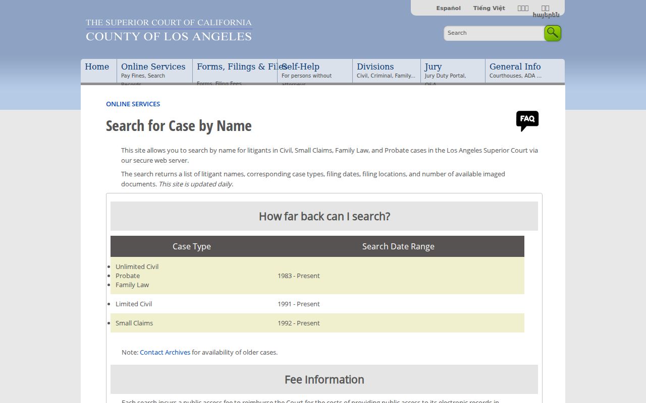 Manhattan Beach people search Los Angeles court name lookup