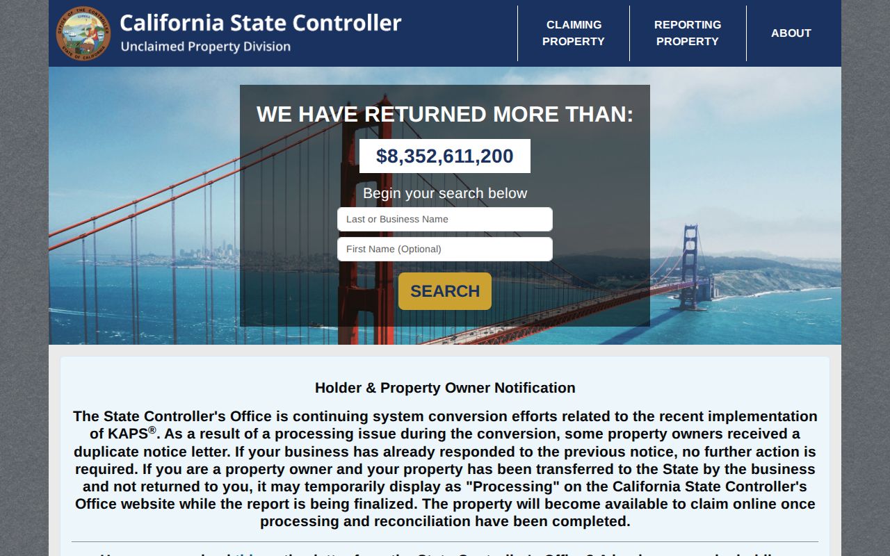 Manhattan Beach people directories source for California unclaimed property
