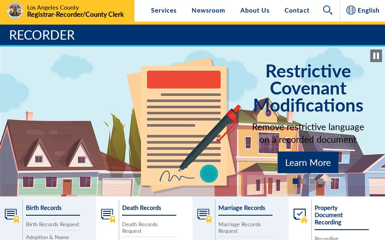 Manhattan Beach public records access through the Los Angeles County recorder hub